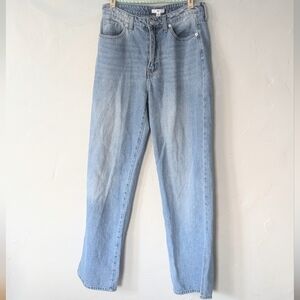 BP. by Nordstrom Wide-Leg Jeans — Light Wash — Size 28 — Ankle Slits